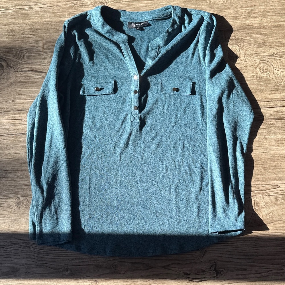 Teal Long Sleeve Shirt